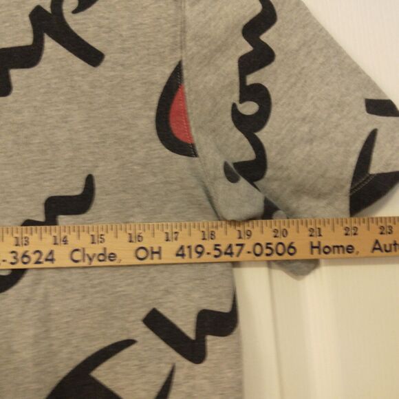 Champion tshirt mens M Medium gray spellout all over short sleeve crew neck - Picture 5 of 9